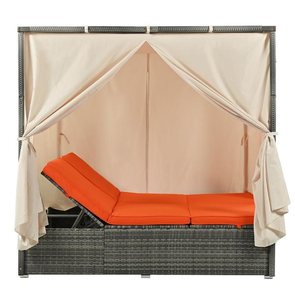 U 型可调节太阳床，带窗帘，舒适度高，3 种颜色-21