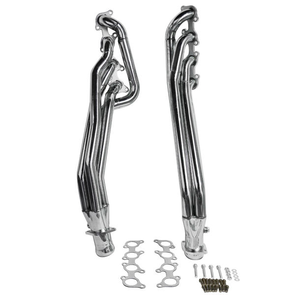 排气歧管 Stainless Steel Exhaust Header Set Polished for 2011-2016 Mustang GT 5.0L/V8-1