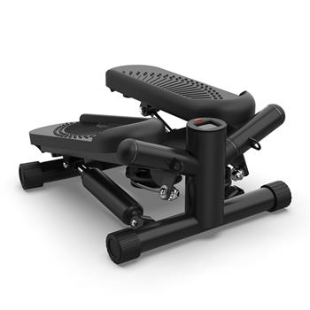 健身踏步机 - 迷你楼梯踏步机，带阻力带，330 磅扭力踏步机，便携式健身器材，适合全身锻炼 - 黑色