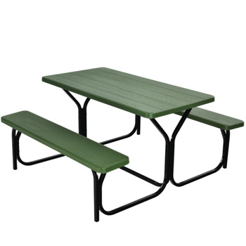 野餐桌椅套装绿色（amazon shipping-发货，WALMART/AMAZON禁止销售）