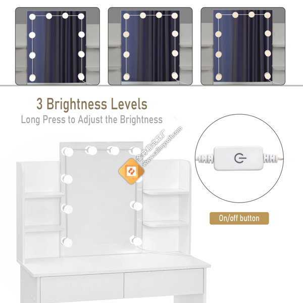 带LED化妆台/梳妆台（周末不发货）-5