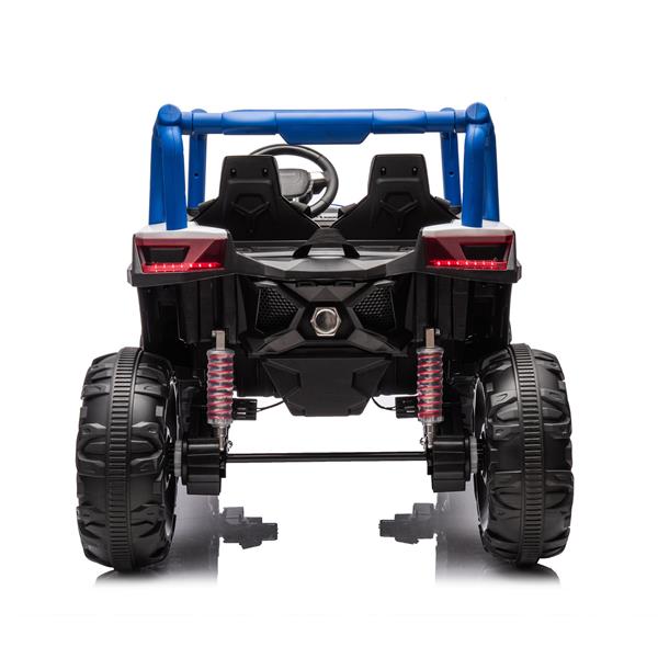 24V 儿童乘坐 XXL UTV 车，2 座，配有两条安全带，并排 4x4 越野卡车，配有家长遥控器，电池供电的电动车，具有高低速功能，两条安全带。-12