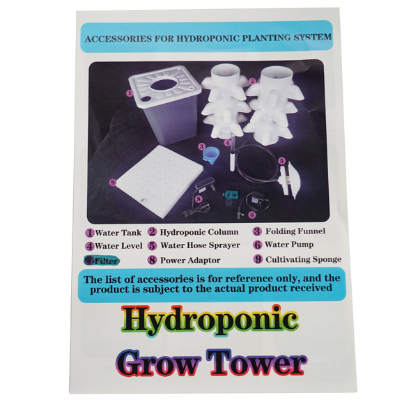 A3- 黑色水培种植系统 30 Plants Home Gardening System with Pump and Movable Water Tank Vegetable Plant Gift for Gardening Lover -12