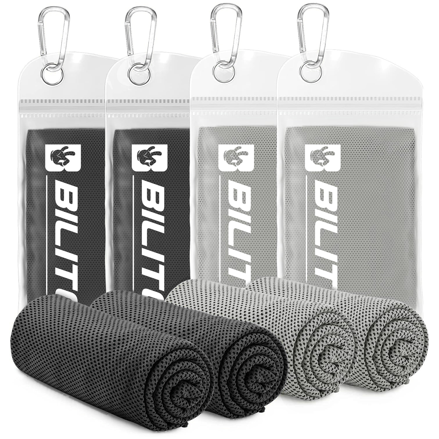 Cooling Towel Neck Wraps Soft Breathable Sports Yoga Gym Fitness 4 Pack - Picture 8 of 13