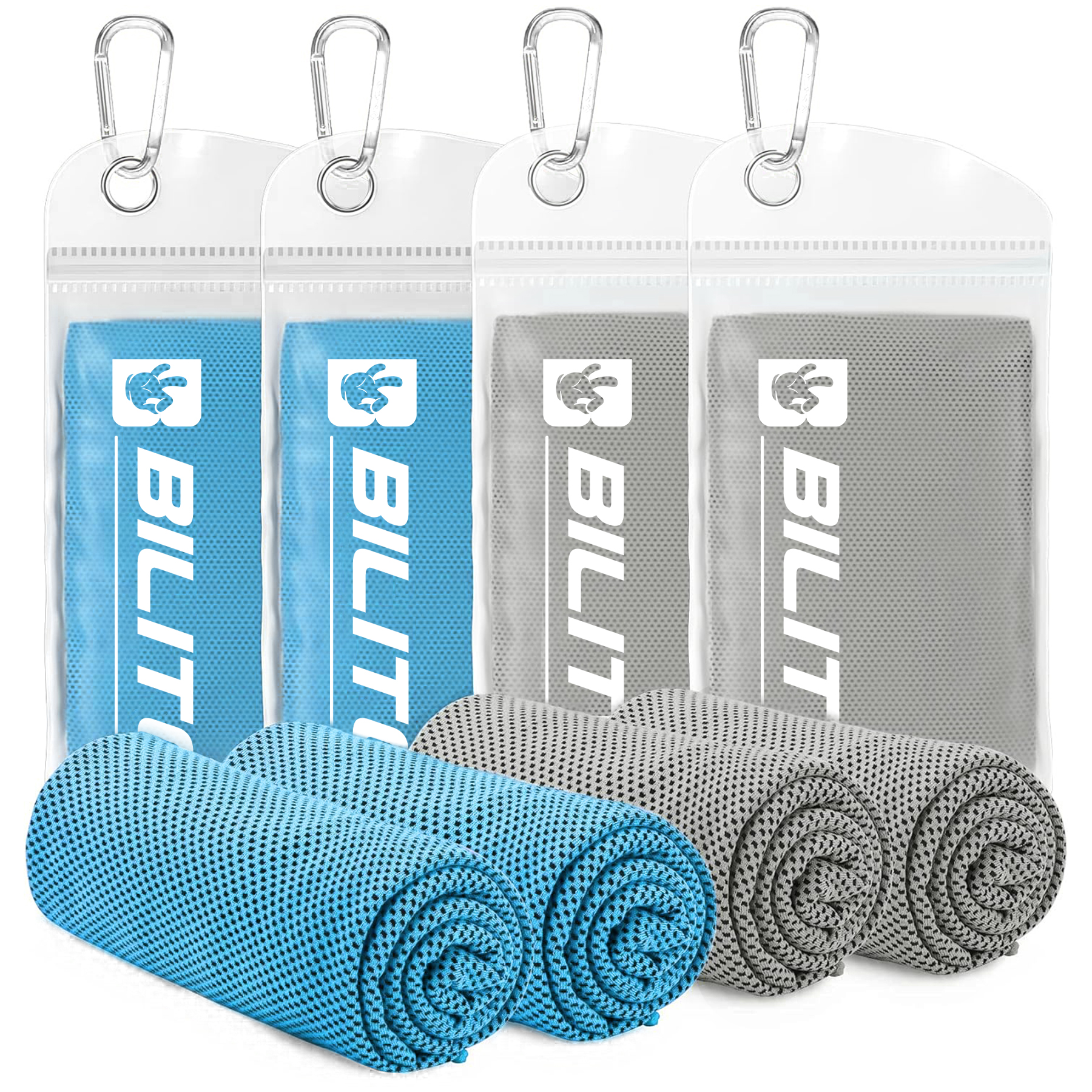 Cooling Towel Neck Wraps Soft Breathable Sports Yoga Gym Fitness 4 Pack - Picture 13 of 13
