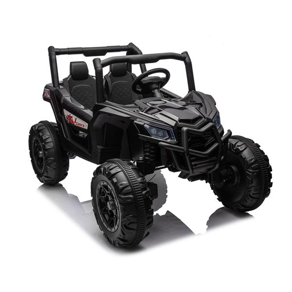 24V 儿童乘坐 XXL UTV 车，2 座，配有两条安全带，并排 4x4 越野卡车，配有家长遥控器，电池供电的电动车，具有高低速功能，两条安全带。-20