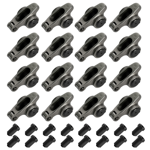 摇臂 SBC 350 1.60 Ratio 3/8" Self-Aligning Stainless Steel Roller Rocker Arms + Nuts-2