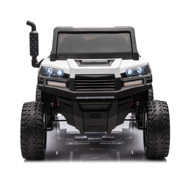 24V 2 座 UTV-XXL 儿童乘坐式卡车，带翻斗床，乘坐式 4WD UTV，6 轮，泡沫轮胎，适合越野，遥控，三点式安全带-25