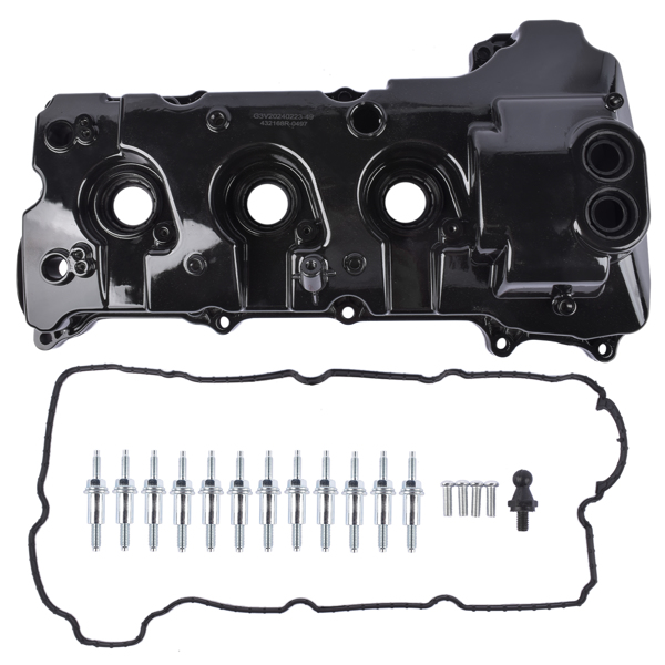 气门室盖 Aluminum Engine Valve Cover w/ Gasket Right for DL3Z6582C Ford F-150 3.5L 13-16-1