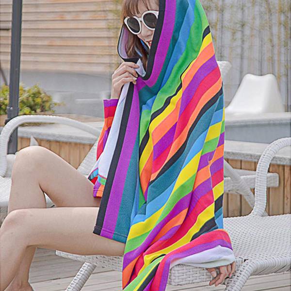 Striped beach towel-16