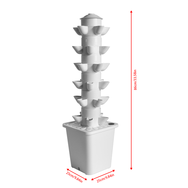 A3-白色水培种植系统 White 30 Pod Hydroponic Growing System Outdoor Indoor Garden Vegetable Plant with Pump and Tank Vegetable Plant Gift for Gardening Lover-7