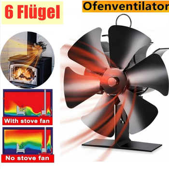 DE 6叶片炉风扇原木燃烧器顶火燃烧风扇