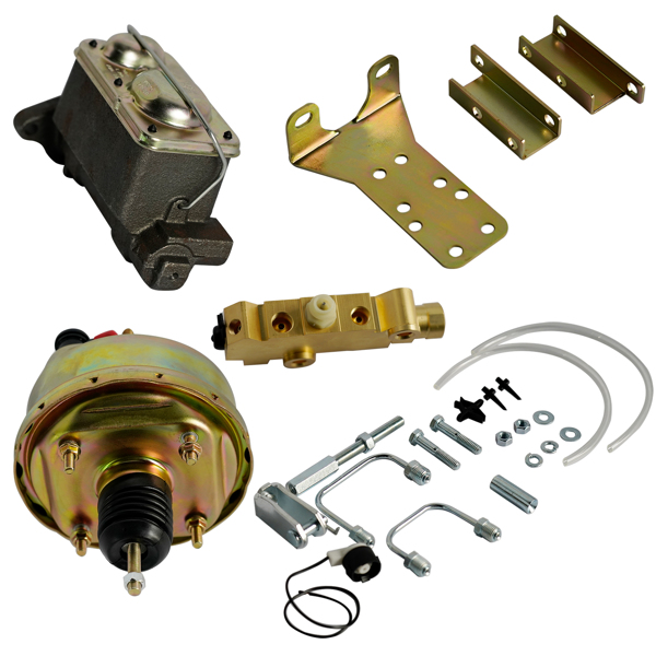 刹车总成 Power Brake Booster Master Cylinder Kit 7" for 1964-1966 Ford Mustang 1960-1966 Ford Falcon-6