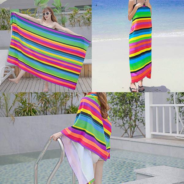 Striped beach towel-15