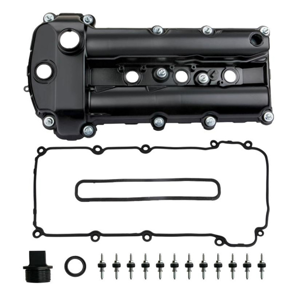 气门室盖 Upgraded Aluminum Left Rocker Valve Cover Set Black for 2002-2008 Jaguar S-Type 3.0L C2C38781-1