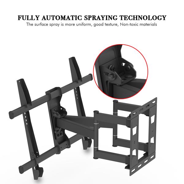 LEADZM TMDS-106 最大VES 400x600mm 壁挂电视架 60kg 可调节角度 5° 40~75 inch电视 黑色-7