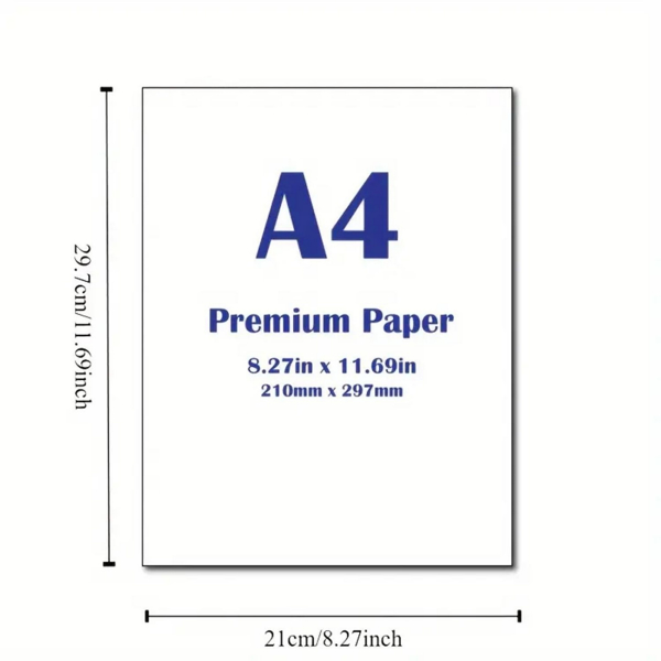 5000张80gsm A4白纸，适用于复印、打印和书写，尺寸为210 x 297毫米（8.27英寸x 11.69英寸）|每包500张，共10包-3