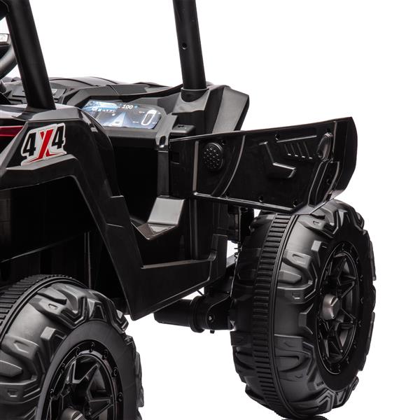 24V 儿童乘坐 XXL UTV 车，2 座，配有两条安全带，并排 4x4 越野卡车，配有家长遥控器，电池供电的电动车，具有高低速功能，两条安全带。-3