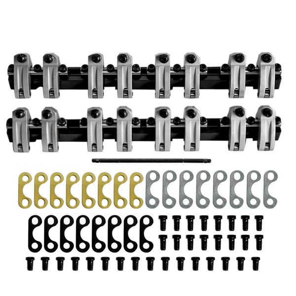 摇臂 Aluminum 1.5 Ratio Shaft Mount Roller Rocker Arm with Hardware for Chevy SBC 350-1