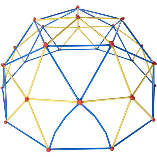 儿童攀爬圆顶丛林健身房 - 10 英尺几何游乐场圆顶攀爬游乐中心，采用防锈防紫外线钢材，可承重 1000 磅-5