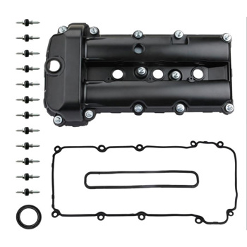 气门室盖 Aluminum Black Valve Cover Set Right Side for 2002-2008 Jaguar S-Type 3.0L #C2S48786