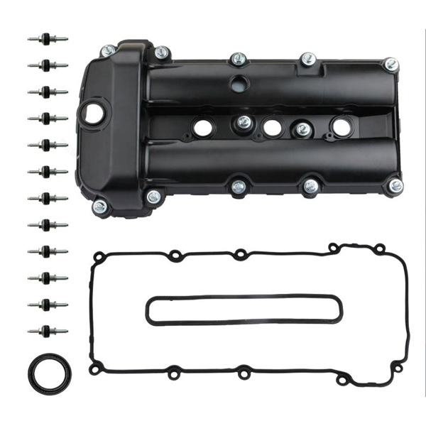 气门室盖 Aluminum Black Valve Cover Set Right Side for 2002-2008 Jaguar S-Type 3.0L #C2S48786-1