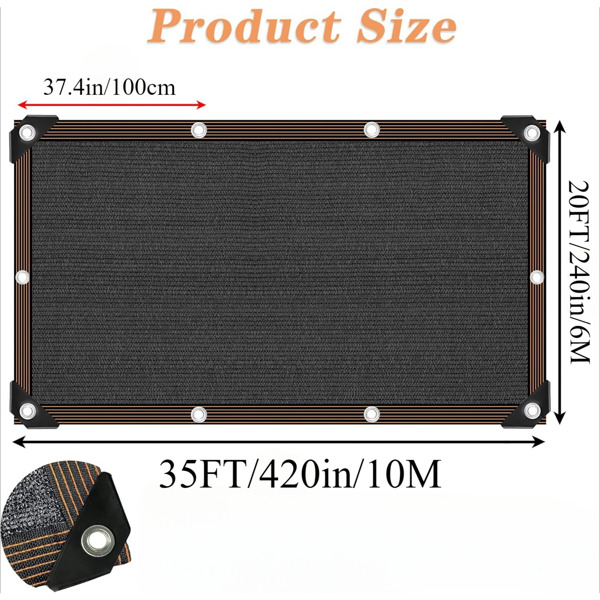花园植物遮阳布温室遮阳网-室外花园草坪植物遮阳布养鸡舍遮阳布更容易挂遮阳网罩（20FT*35FT）（周末不发货，禁售亚马逊）-7
