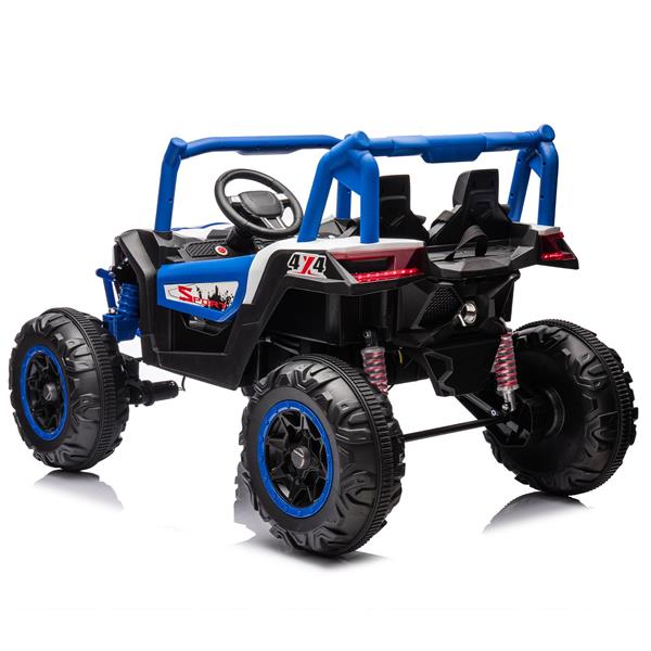 24V 儿童乘坐 XXL UTV 车，2 座，配有两条安全带，并排 4x4 越野卡车，配有家长遥控器，电池供电的电动车，具有高低速功能，两条安全带。-18