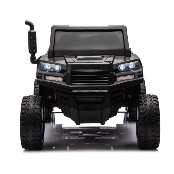 24V 2 座 UTV-XXL 儿童乘坐式卡车，带翻斗床，乘坐式 4WD UTV，6 轮，泡沫轮胎，适合越野，遥控，三点式安全带-2