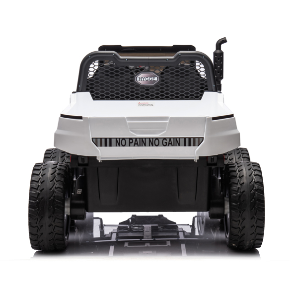 24V 2 座 UTV-XXL 儿童乘坐式卡车，带翻斗床，乘坐式 4WD UTV，6 轮，泡沫轮胎，适合越野，遥控，三点式安全带-5