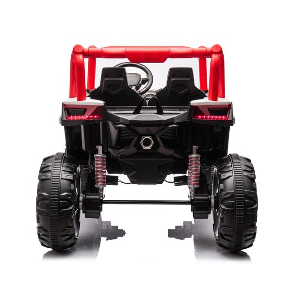 24V 儿童乘坐 XXL UTV 车，2 座，配有两条安全带，并排 4x4 越野卡车，配有家长遥控器，电池供电的电动车，具有高低速功能，两条安全带。-4