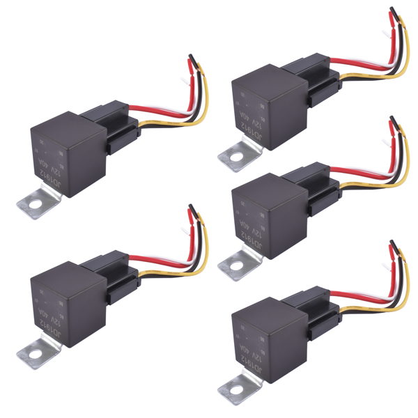  继电器套装 5 Piece 4 Pin SPDT DC 12V, 40/30 A Heavy Duty Automotive Relay with Wires & Harness Socket Set-2