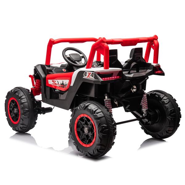 24V 儿童乘坐 XXL UTV 车，2 座，配有两条安全带，并排 4x4 越野卡车，配有家长遥控器，电池供电的电动车，具有高低速功能，两条安全带。-21