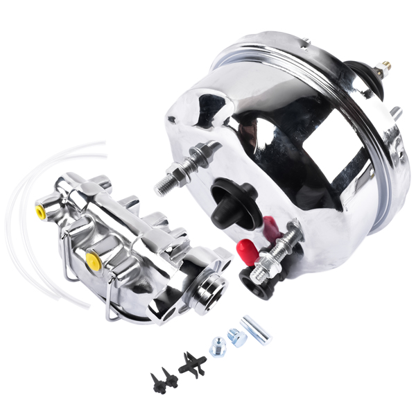 刹车总成 7" Street Hot Rod Power Brake Booster & Master Cylinder CHROME Brakes Custom Car-3