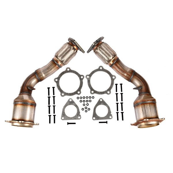 三元催化器 Front Left & Right Catalytic Converters for Porsche Cayenne 9P 4.8L V8 2007-2010-6