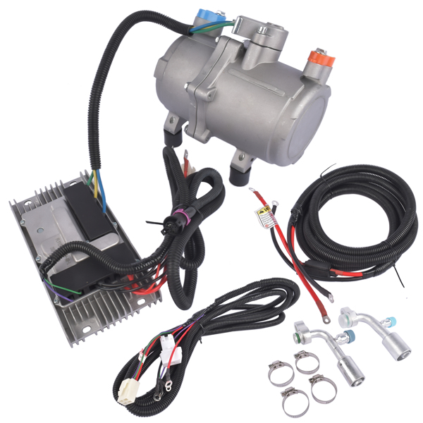 空调压缩机套件 Universal DC 12V Electric Car Air Conditioner Compressor Kit A/C Control Panel-2