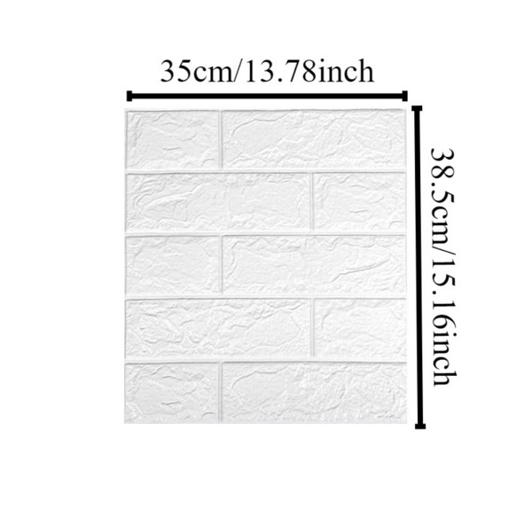 60块15*13英寸3D墙贴，可覆盖87FT²，自粘，适用于客厅、卧室、宿舍、厨房墙面装饰、家居装饰壁纸（周末不发货，禁售亚马逊）-2