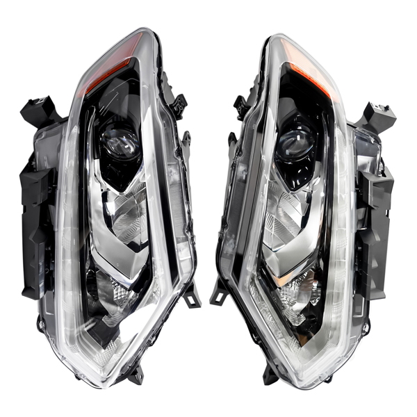 大灯 Left & Right LED Headlight Assembly w/ Bulb for Nissan Rogue S, SL, SV 2.5L L4 - Gas 2014-2016 260604BA5A 260104BA5A-4