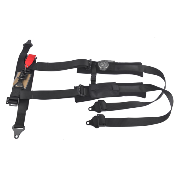 安全带黑色 4 Point Seatbelt Harness for Polaris RZR Can-Am Maverick 900 1000 Turbo S Black-6