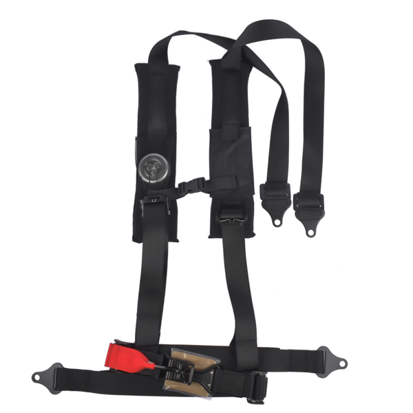 安全带黑色 4 Point Seatbelt Harness for Polaris RZR Can-Am Maverick 900 1000 Turbo S Black-4