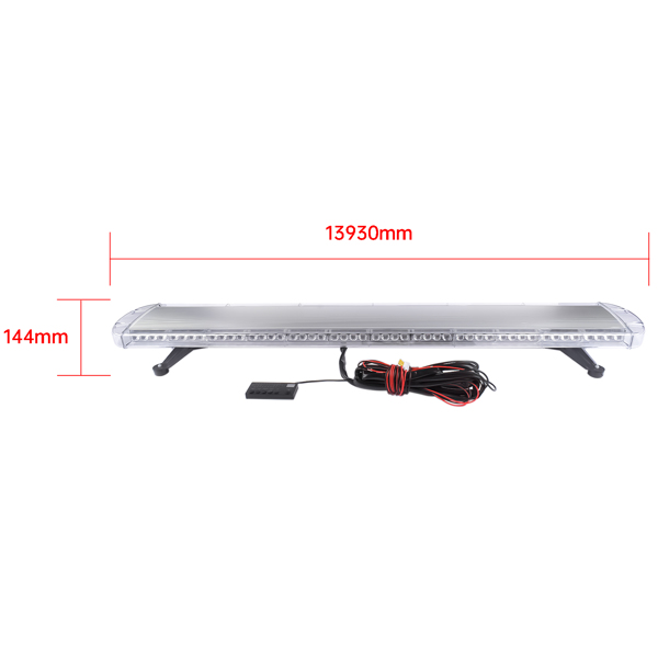 警示灯 White/Amber 55" 104W LED Strobe Light Bar Emergency Beacon Hazard Warning Flash-13