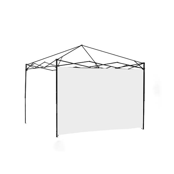 10x10 英尺弹出式遮阳帐篷的遮阳侧壁，3 件装遮阳墙，2 件带窗户，1 件带拉链。白色-2