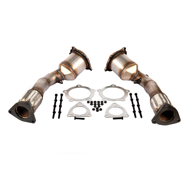 三元催化器 Front Left & Right Catalytic Converters for Porsche Cayenne 9P 4.8L V8 2007-2010-5