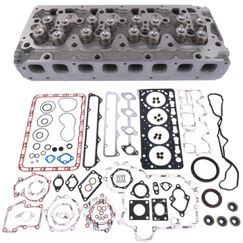 缸盖总成+发动机大修包 Complete Cylinder Head w/ 16 Valves + Full Gasket Set Fits Kubota V3300 Engine