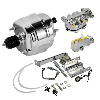 刹车总成 Chrome Brake Booster & Master Cylinder & PV4 Disc Valve For 1968-1982 Chevrolet Corvette