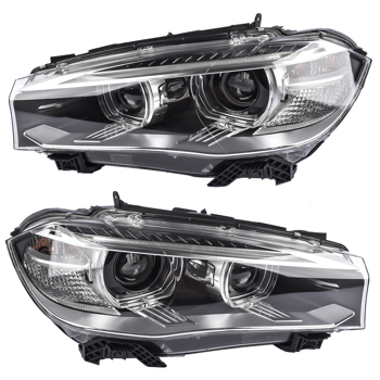 前大灯外壳带AFS 2PCS LH & RH HID/Xenon Projector Headlight Headlamp for 2014-2018 BMW X5 F15 F85