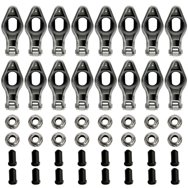 摇臂 Fits Chevy BBC 454 Engine Roller Tip Rocker Arm Set 1.7 Ratio 7/16'' Stud Steel-1