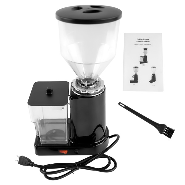 A3- 咖啡研磨机黑色 Black Electric Coffee Bean Grinder 35oz Flat Burr Coffee Grinder with 19 Grinding Settings-1