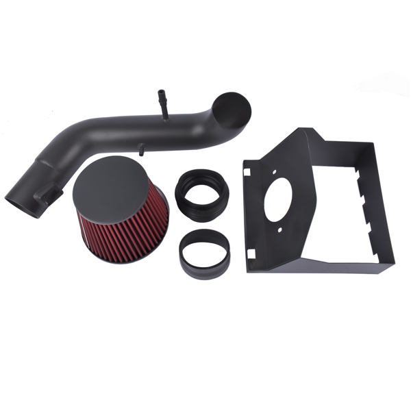 冷气进气套件 Black Heat Shield Cold Air Intake Kit + Red Filter for 2011-14 Ford F150 5.0L V8-6