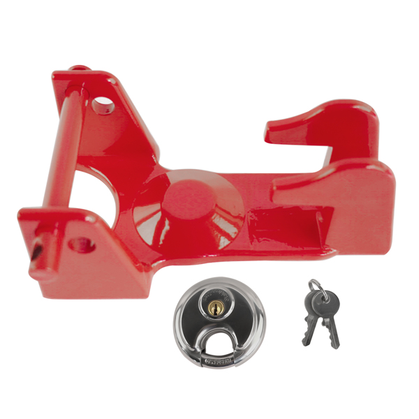 重型鹅颈挂车锁 Red Gooseneck Trailer Hitch Locks Model Coupler Trailer Lock TL50 for Heavy Trailers-5